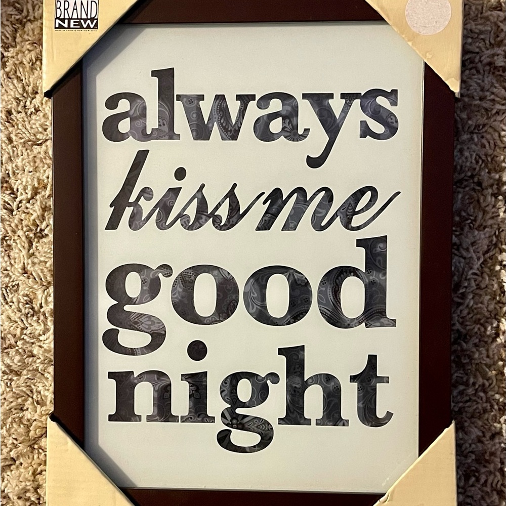 Always Kiss Me Goodnight Wall Art